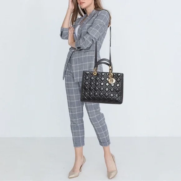 Christian Dior Lambskin Cannage Large Dark Brown Lady Dior
Shoulder Bag - Picture 11 of 11